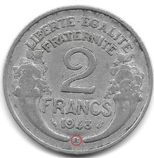 Frankreich 2 Franken, 1948