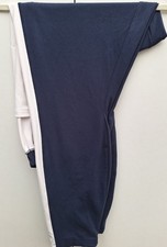 Ulla Popken Sportleggings Gr. 50/52 dunkelblau/ seitl. Streifen m. Taschen