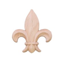 Holz Ornament Verzierungen Französische Lilie Ersatzteile Massiv fleur de lis