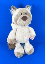 NICI SCHNEEKATZE Kapuze Schnee Katze Plüsch beige braun 38 cm groß Kuschel SToff