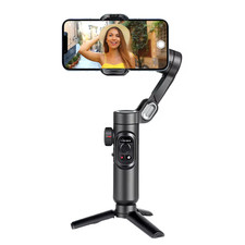 3-Axis Smartphone Gimbal Stabilizer with Fill Light Face Tracking for iPhone And