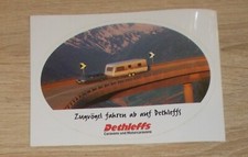 Alter Aufkleber | Sticker DETHLEFFS Wohnwagen - Zugvögel fahren an auf Dethleffs