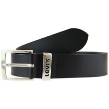 HERREN LEVIS LOGO METAL TAB LEDER JEANSGÜRTEL 227970 - SCHWARZ