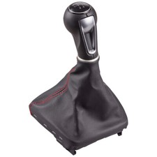 Seat Ibiza 6J 2008-2015 Schaltknauf Leder + Schaltsack rote FR Cupra Nähte Knauf