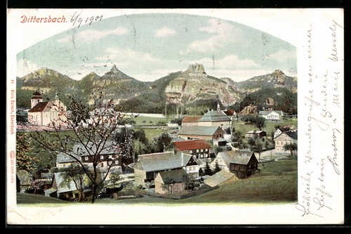 Ansichtskarte dittersbach - ansichtskarte,