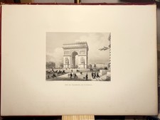 Arc de Triomphe Gravure 1860 Frankreich Kunst Historisch Architektur Paris RAR