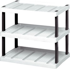 Robustes Kunststoff Schuhregal 3 Etagen Regal Schuhe Schuhablage erweiterbar NEU