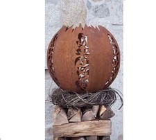 Windlicht Edelrost Kugel Mosaik Dekoration Garten Terrasse 