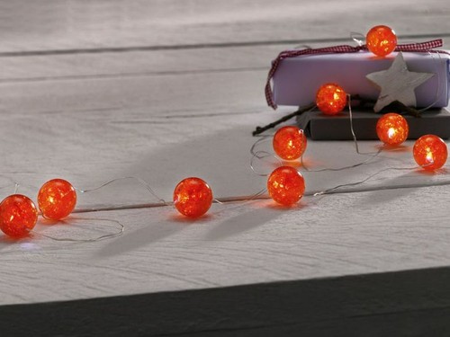 Led lichterkette rot - lichterkette, kugel