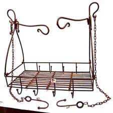 Speckhaken alter Wursthaken Kräutertrockner Eisen Küchenhänger 58cm Kräuterkrone