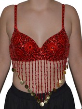 BAUCHTANZ KOSTÜM BELLY DANCE BH OBERTEIL SAMBA TANZ KARNEVAL TRIBAL ORIENTALISCH