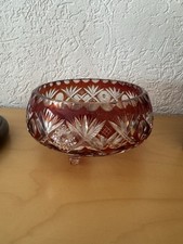 Kristallschale Rot Mit Tollem Schlief