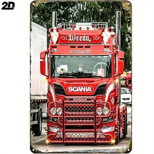 Blechschild scania lkw truck - scania,