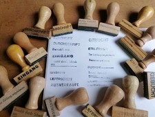DDR Stempel Büro Eingang Gebucht Verwaltung Betrieb Lagerstempel Post