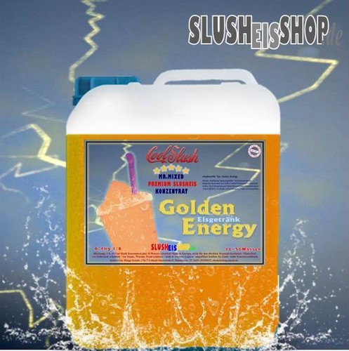 Golden energy slush - slush, sirup