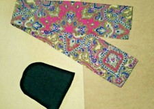 Herren Strickmütze Schwarz und Schal mit Paisley Muster 