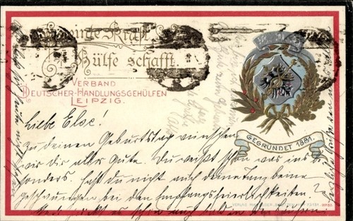 Wappen leipzig verband - ak, leipzig,