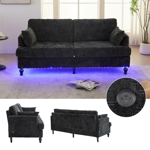 Modern sitzer chenille sofa - modern,