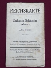 Antike Karte Reichskarte Sächsisch - Böhmische Schweiz Um 1930 B 79cm H 67cm