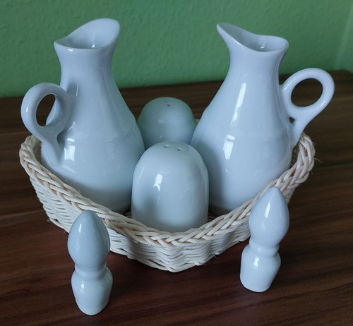Vintage essig öl menage set - &,