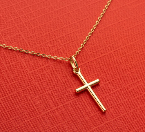 Kreuz anhänger mit goldkette - anhänger,