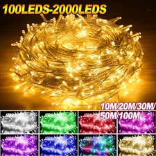 LED Lichterkette Strom Außen Innen Garten Party Hochzeit Weihnachts Beleuchtung