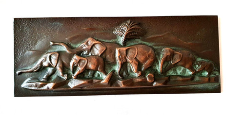 Bruno schäfer bronze relief - schäfer,
