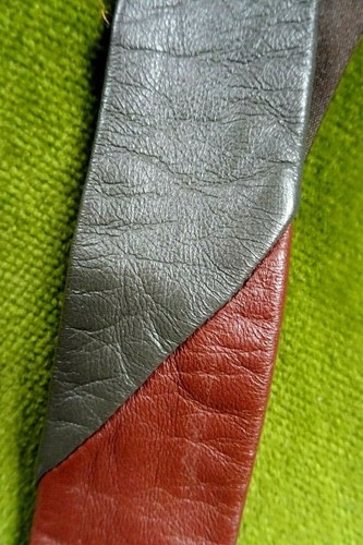 Schmale vintage lederkrawatte - schmale, vintage-lederkrawatte