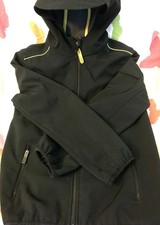 Softshelljacke Gr. 140 Schwarz Jungen Kapuzenjacke Windjacke Regenjacke