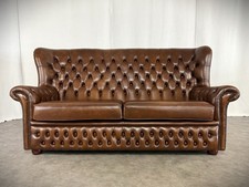 Chesterfield Ledersofa Vintage Couch Monk Design Sofa