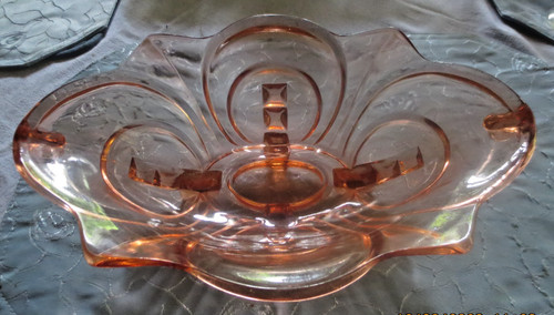 Große alte pressglas schale - große,