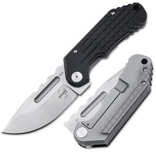 BÖKER PLUS® Dvalin Folder Drop Taschenmesser D2 G10 Edelstahl Framelock Schwarz