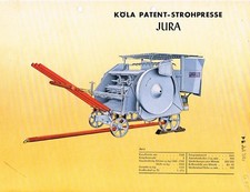 Köla Patent- Strohpresse Jura, orig. Prospekt ca. 1949