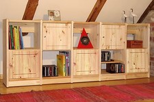 Regal Kiefer massiv Regalsystem Bücherregal Holz natur flexibel erweiterbar