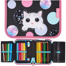 Herlitz Schüleretui Cute Cat Federmappe Federtasche Etui Niedliche Katze gefüllt
