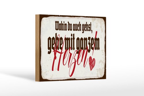 Holzschild wohin auch - du,