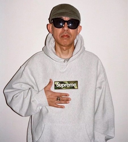 Supreme grey box logo - logo, hoodie