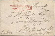 1836 letter to the Right Honourable Lord Viscount Palmerston (later PM)