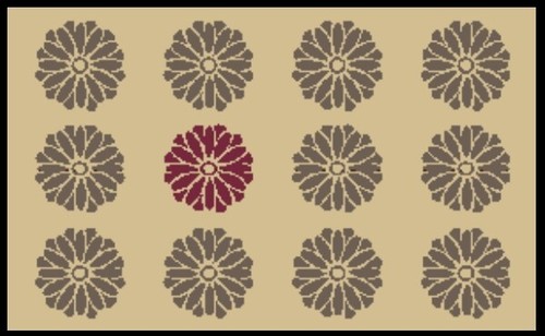 Fußmatte waschbar flowers - fußmatte,