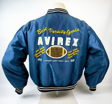 Avirex Jacke Varsity Baseball Jacke graublau Gr. M (L) vintage 1990`s