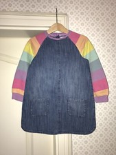 Next England Kleid Jeanskleid 104 Mädchen Regenbogen 