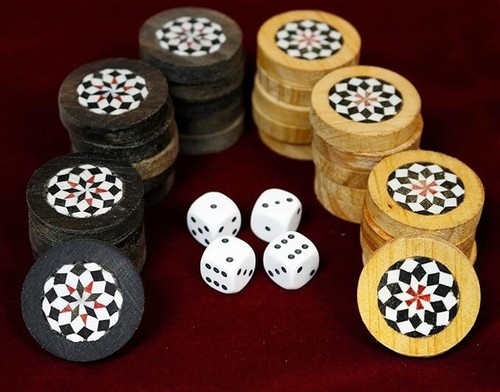 Handgefertigte holz backgammon - handgefertigte,