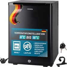 Mini Kühlschrank 28 Liter lautlos, Minikühlschrank mit Schloss, Minibar, Neuware