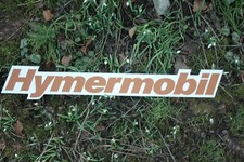 SCHILD Logo Schriftzug  BRAUN   HYMER MOBIL    Oldtimer BADGE PLAQUE brown