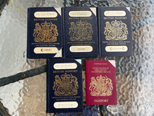 5x Verschiedene British Passport Vintage