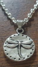 Libelle Dragonfly Anhänger Kette silbern