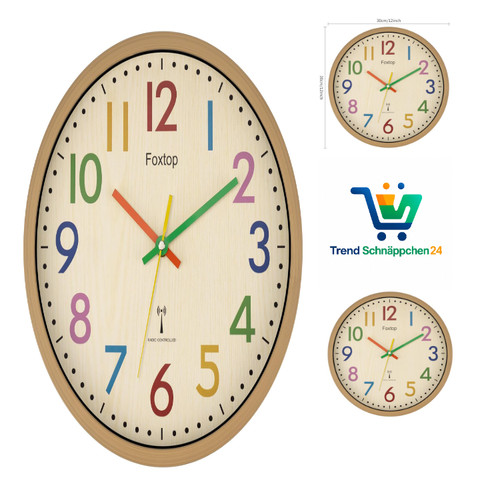 Funk wanduhr kinder 30cm - wanduhr,