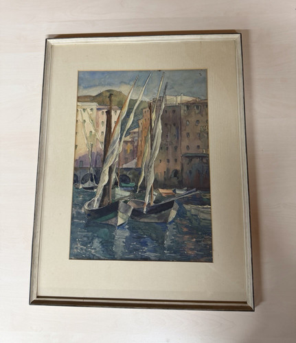Gerahmtes wandbild segelboote - gerahmtes,
