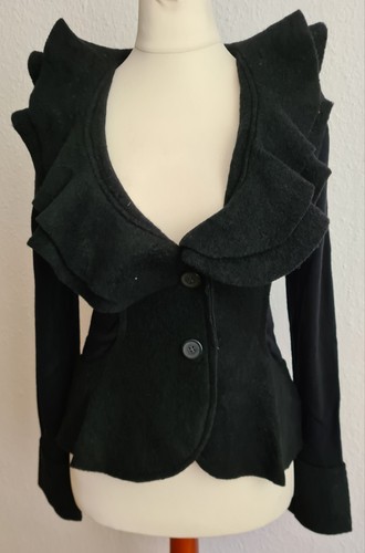 Schwarze walkwoll jacke - schwarze,