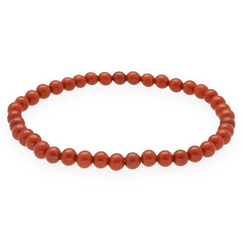 Roter jaspis mini kugelarmband - roter, mini-kugelarmband